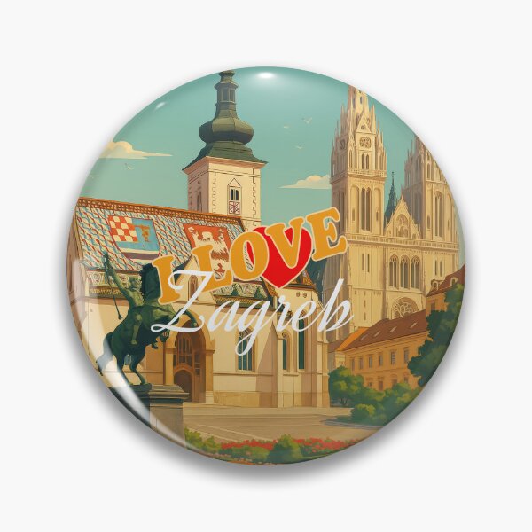 Item preview, Greetings from ZAGREB | CROATIA - Modern Colorful City View designed and sold by Earth Celebration Designs.
