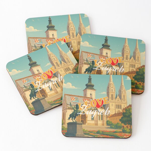 Item preview, Greetings from ZAGREB | CROATIA - Modern Colorful City View designed and sold by Earth Celebration Designs.