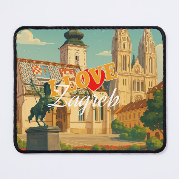 Item preview, Greetings from ZAGREB | CROATIA - Modern Colorful City View designed and sold by Earth Celebration Designs.