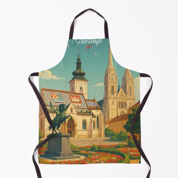 Item preview, Greetings from ZAGREB | CROATIA - Modern Colorful City View designed and sold by Earth Celebration Designs.