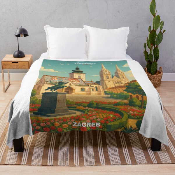 Item preview, Greetings from ZAGREB | CROATIA - Modern Colorful City View designed and sold by Earth Celebration Designs.