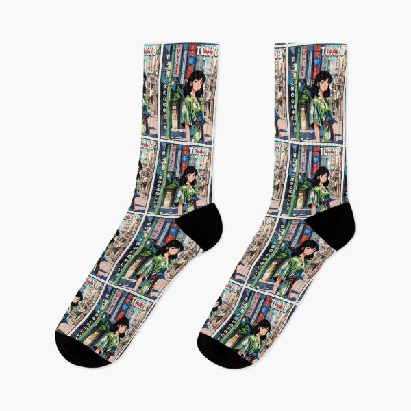 Item preview, Retro Anime Girl from Tokyo Japan Vintage Travel Romantic Quote designed and sold by Kawaii-Sky.