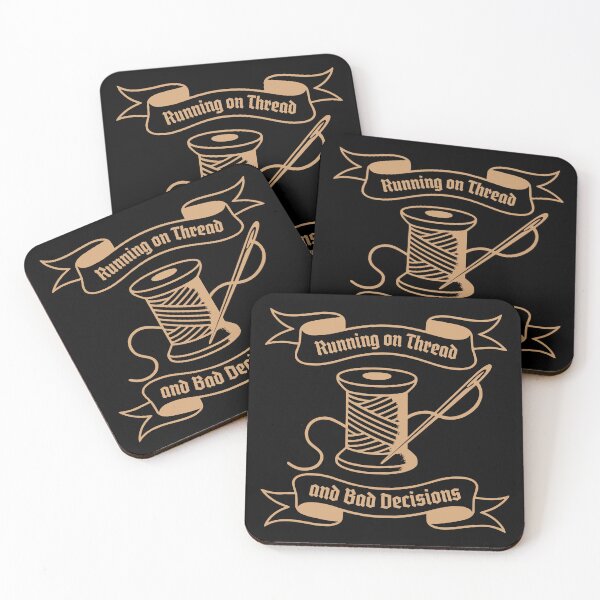 Item preview, Running on Thread and Bad Decisions Vintage Sewing Humor designed and sold by Dago345.