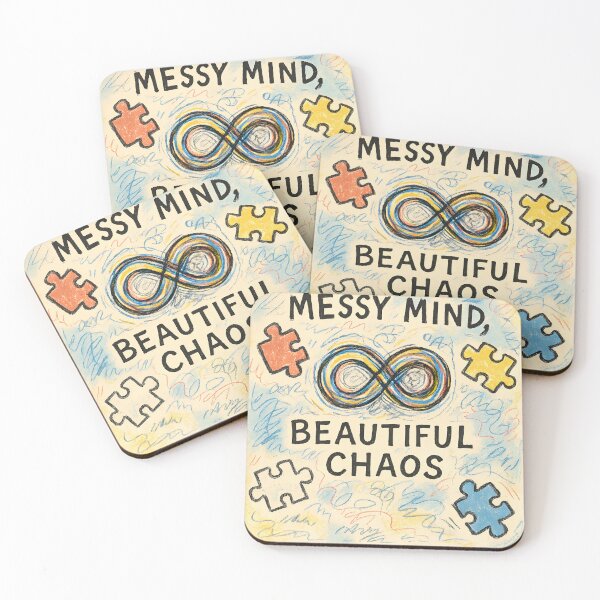 Item preview, Messy Mind, Beautiful Chaos – Neurodiversity Infinity Puzzle Art designed and sold by WMDA.