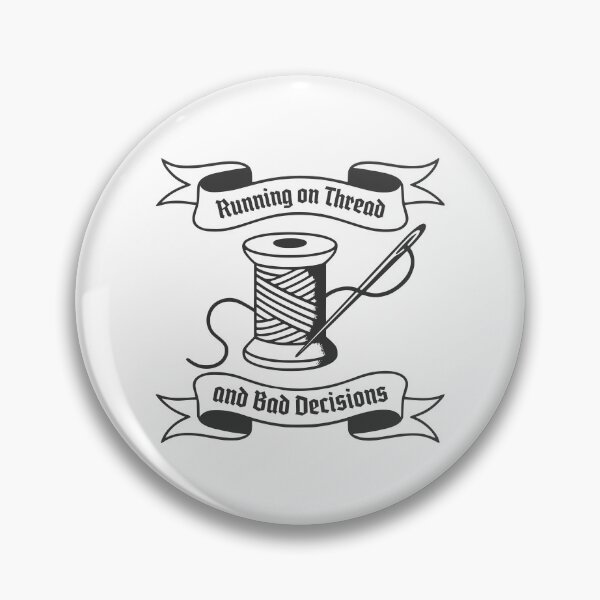 Item preview, Running on Thread and Bad Decisions Vintage Sewing Humor designed and sold by Dago345.