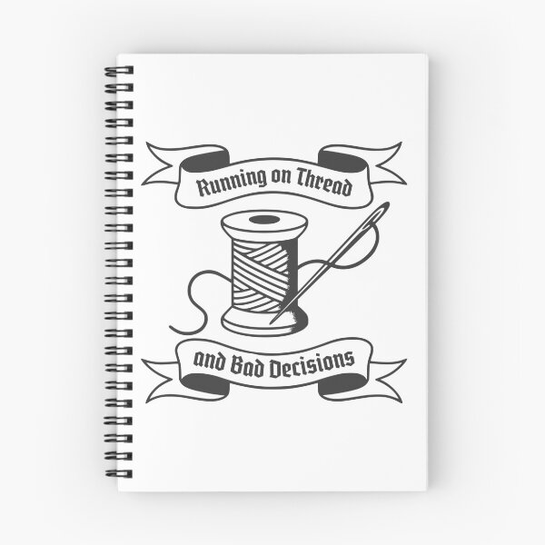 Item preview, Running on Thread and Bad Decisions Vintage Sewing Humor designed and sold by Dago345.