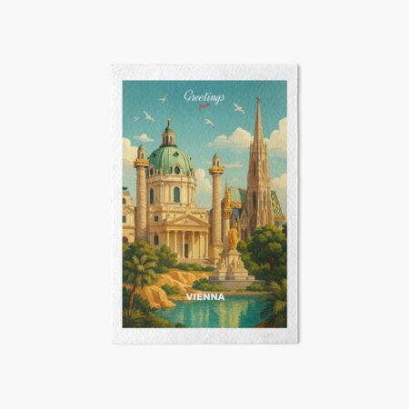 Item preview, Greetings from VIENNA | AUSTRIA - Modern Colorful City View designed and sold by Earth Celebration Designs.
