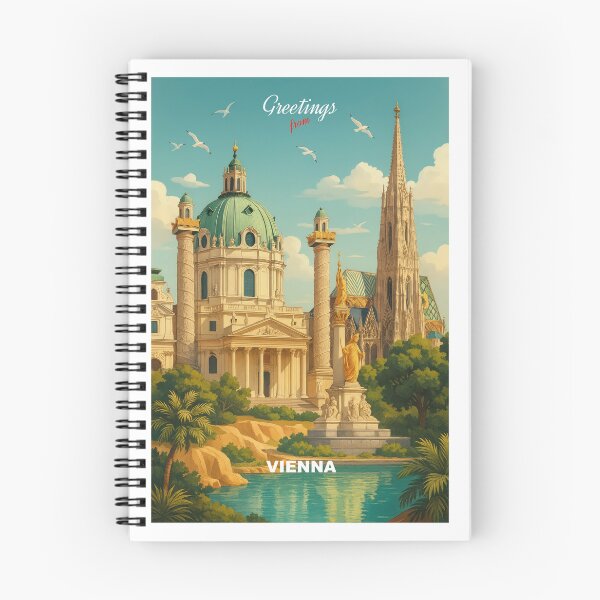 Item preview, Greetings from VIENNA | AUSTRIA - Modern Colorful City View designed and sold by Earth Celebration Designs.