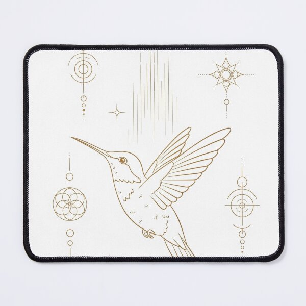 Item preview, Mystic Hummingbird with Light Codes – Golden Flight designed and sold by 	aluzia.design.