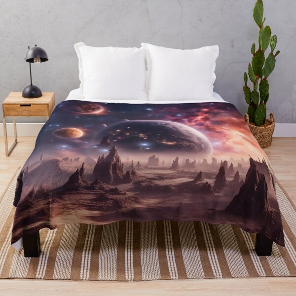 Item preview, Crimson Worlds – Sci-Fi Alien Planet Landscape designed and sold by Marcu Ioachim.