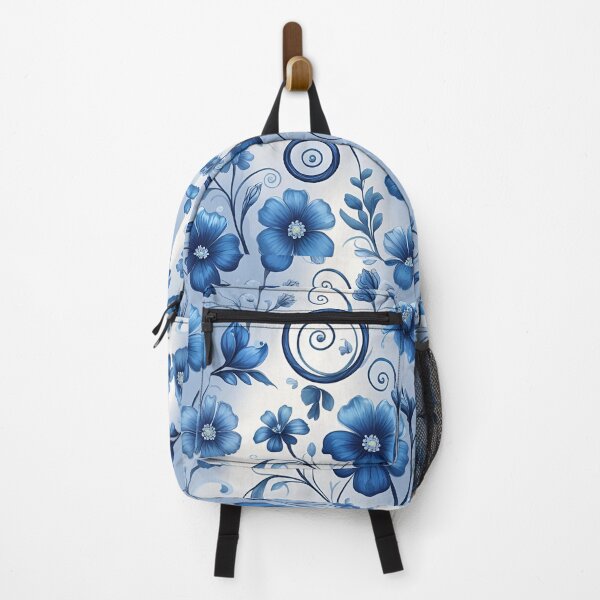 Item preview, Swirly Blue Flower Pattern designed and sold by IslaKarisArt.