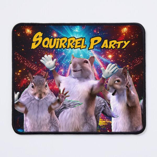 Item preview, squirrel party official tee shirt designed and sold by PSYCHOKITTY MERCH.