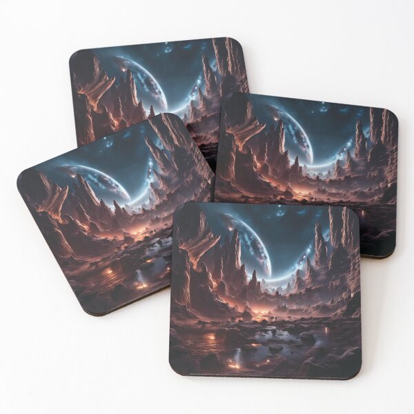 Item preview, Silent Moonscape – Dark Alien Fantasy World designed and sold by Marcu Ioachim.