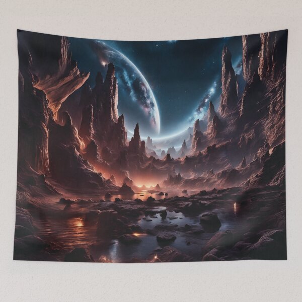 Item preview, Silent Moonscape – Dark Alien Fantasy World designed and sold by Marcu Ioachim.