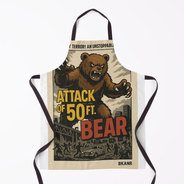 Item preview, BKANR: Attack of the 50ft Bear – Retro Monster Mayhem designed and sold by BKANRwear.