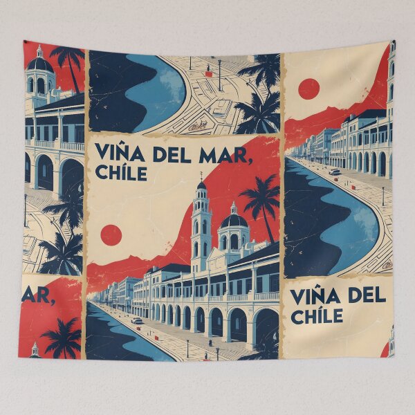 Item preview, Viña del Mar Chile Vintage Travel Tourism designed and sold by TravelersGems.