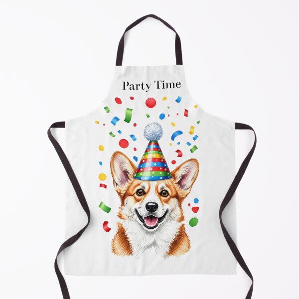 Item preview, Cheerful Corgi in Party Hat with Colorful Confetti designed and sold by zoughlal.
