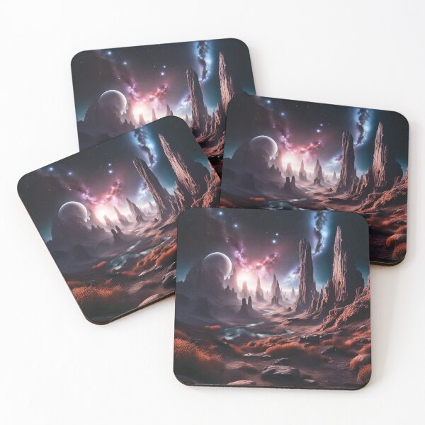 Item preview, Cosmic Horizon – Planets Rise Over Alien Desert designed and sold by Marcu Ioachim.