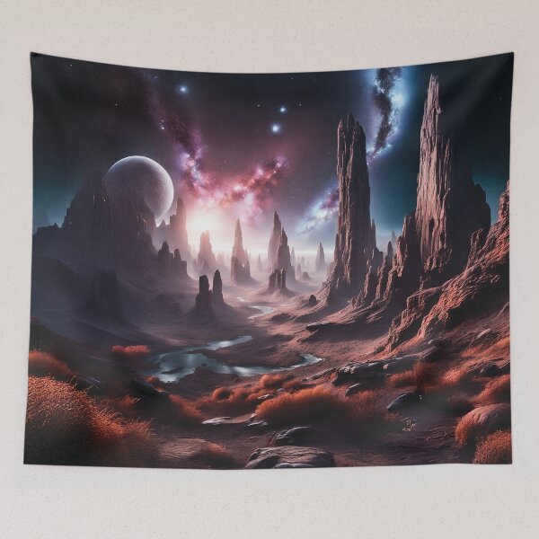 Item preview, Cosmic Horizon – Planets Rise Over Alien Desert designed and sold by Marcu Ioachim.