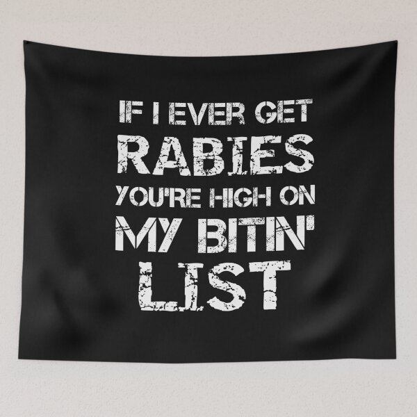 Item preview, If I Ever Get Rabies Funny Raccoon Quote designed and sold by SharpThreadZ.