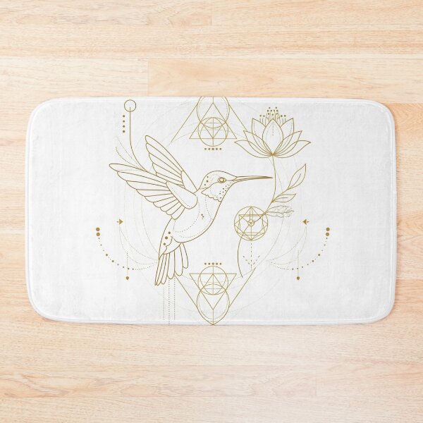 Item preview, Golden Geometric Hummingbird – Messenger of Light Golden Geometric Hummingbird – Messenger of Light designed and sold by 	aluzia.design.