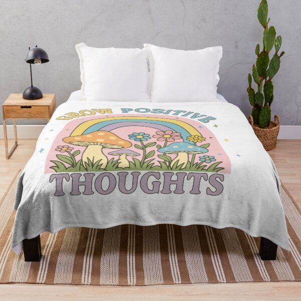 Item preview, Grow Positive Thoughts – Inspirational Floral Mental Health Design designed and sold by artcultreone.