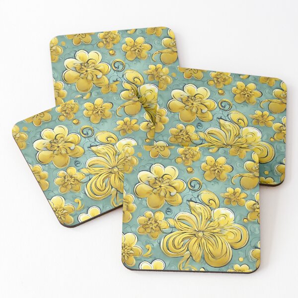 Item preview, Beautiful Yellow Ribbon Flower Pattern designed and sold by IslaKarisArt.