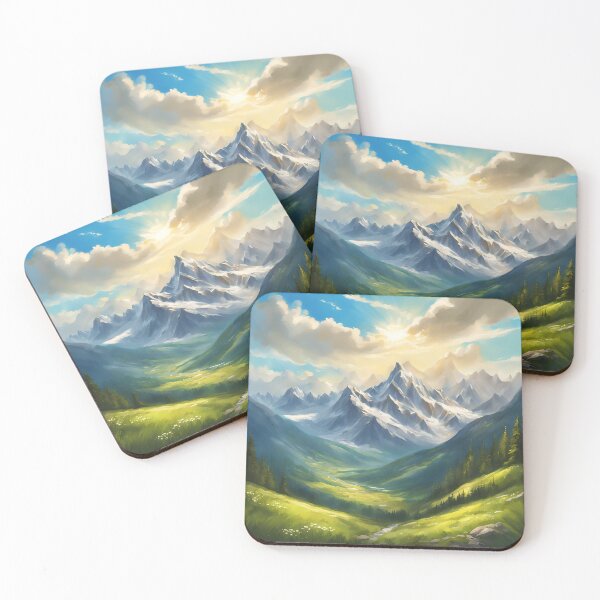 Item preview, Retro Mountain Valley designed and sold by RisingWolfStudio.