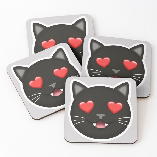 Item preview, Black Cat Heart Eyes Emoji designed and sold by MannyShop.