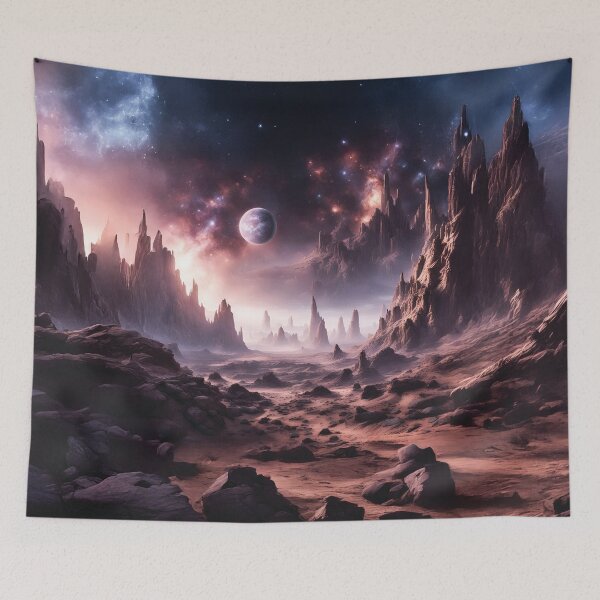 Item preview, Jagged Peaks of Zeta Prime – Alien World Fantasy designed and sold by Marcu Ioachim.
