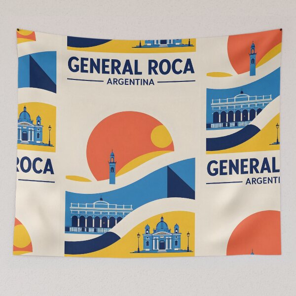 Item preview, General Roca Argentina Vintage Travel Turismo designed and sold by TravelersGems.