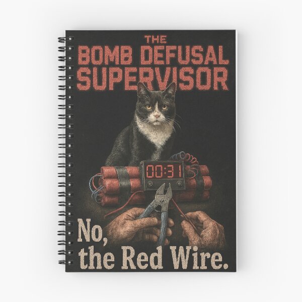 Item preview, The Bomb Defusal Supervisor Funny Tuxedo Cat 90s Bootleg Tee designed and sold by catastrocat.