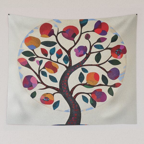 Item preview, Abstract Folk design of a Colorful Plant in a Circle. designed and sold by HEMRO.