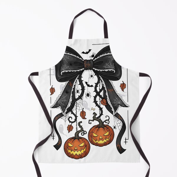 Item preview, Spooky Gothic Coquette Bow Faux Leather & Lace with Jack-O-Lanterns #2 designed and sold by Arts My Passion.