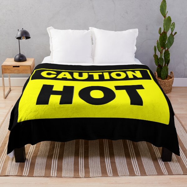 Item preview, CAUTION SIGN: HOT, YELLOW, NOVELTY SIGN, FUNNY designed and sold by AASparksDesigns.