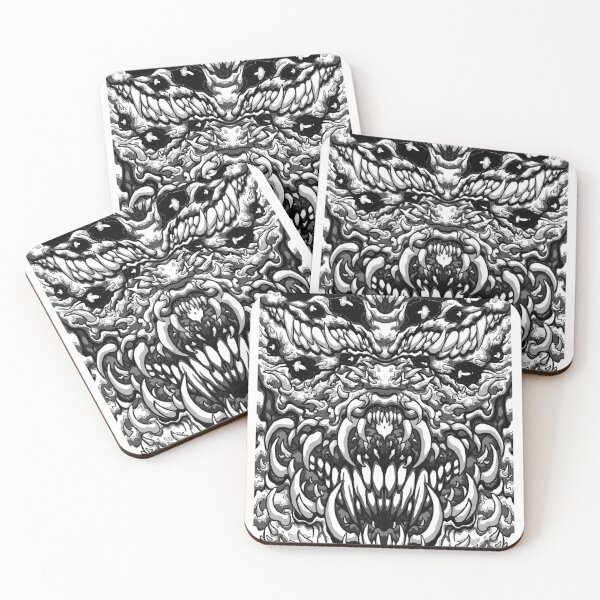 Item preview, Monstrous Inferno Face – Dark Fantasy Demon Illustration designed and sold by 7kTP.