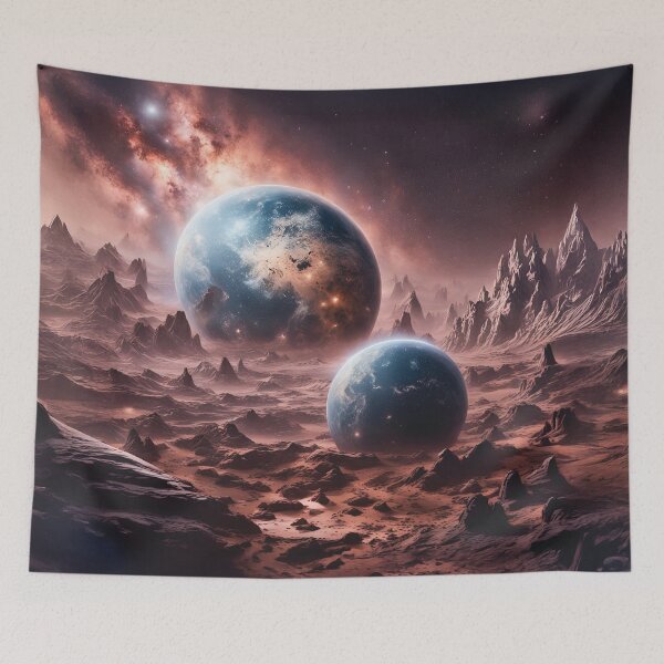 Item preview, Blue Moons Horizon – Cosmic Dreamscape designed and sold by Marcu Ioachim.