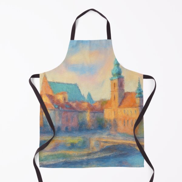Item preview, Warsaw Old Town & Vistula – Pastel Map Impression part2 designed and sold by MapHappens.