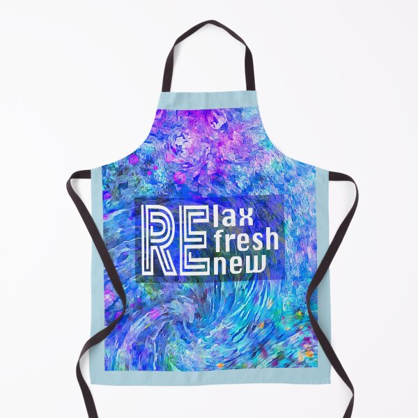 Item preview, Relax Refresh Renew Text On Blue Abstract Art designed and sold by art64.