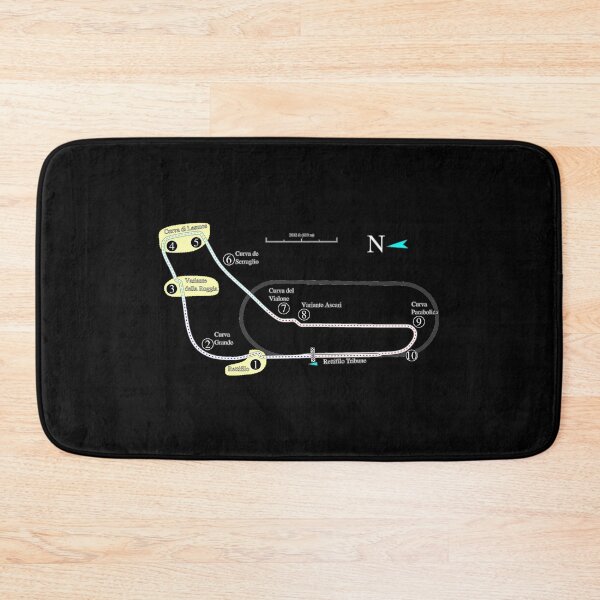 Item preview, Monza F1 track map WHITE Print funny Gifts designed and sold by RyanTee-Awesome.