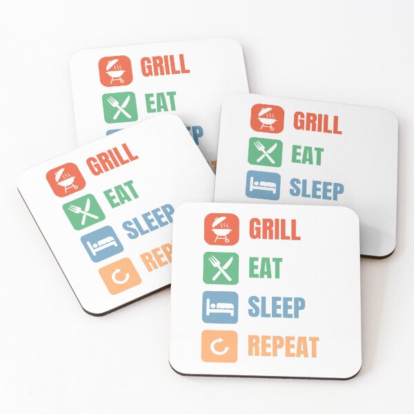 Item preview, Grill Eat Sleep Repeat – BBQ Lover T-Shirt & Gear designed and sold by dadnladdesigns.