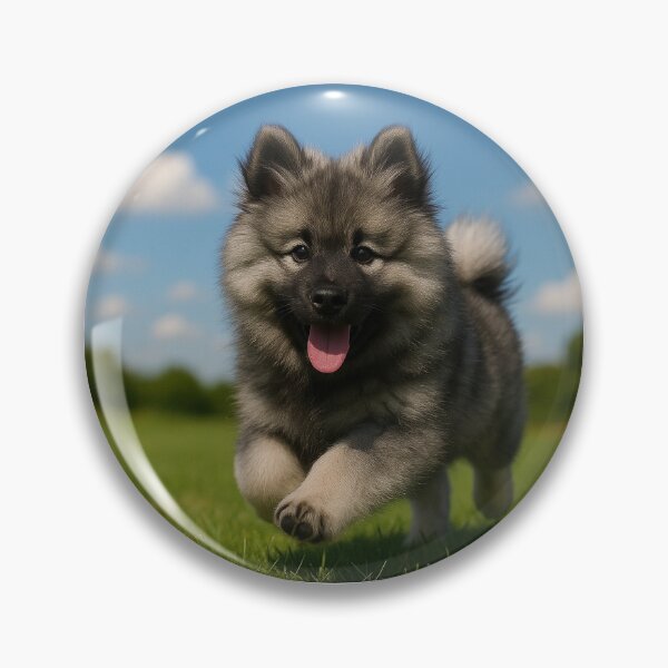 Item preview, Keeshond Puppy Running Through Field designed and sold by The Keeshond Shop .