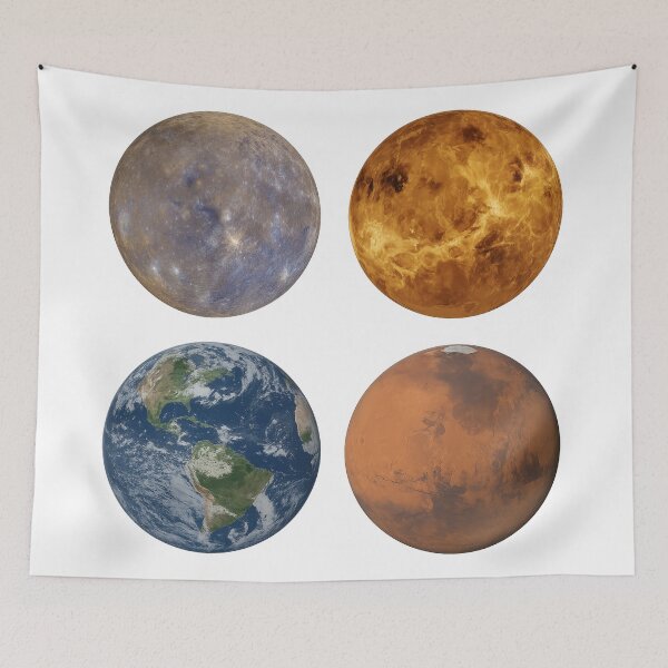 Item preview, Mercury Venus Earth and Mars The Shining Beauty of the Solar System designed and sold by DibujandoPorfa.