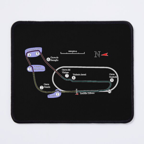 Item preview, Monza F1 track map black Print funny Gifts designed and sold by RyanTee-Awesome.