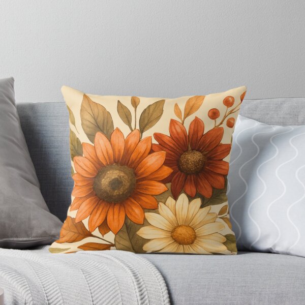 Item preview, Autumn Wildflower Bouquet – Vintage Botanical Illustration designed and sold by SoftStyleStudio ⭐⭐⭐.