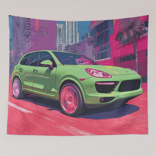 Item preview, Sport SUV Art Print – Porsche Cayenne GTS in Pop Style designed and sold by AutoPopStudio.