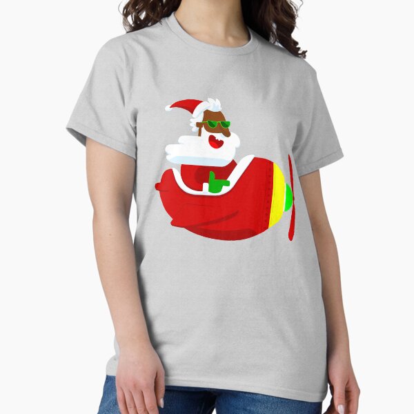 Item preview, christmas aviator airplane pilot african black santa funny designed and sold by Gossip Rag.