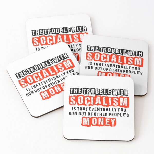 Item preview, The Problem With Socialism - Margaret Thatcher Quotation! designed and sold by Deplorable Garbage [UK].