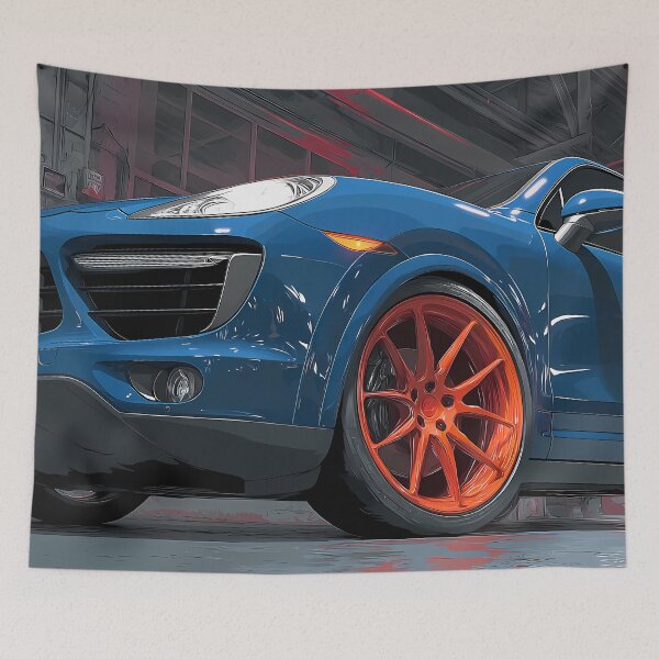 Item preview, Bold Colors & Speed – Porsche Cayenne GTS Wall Print designed and sold by AutoPopStudio.
