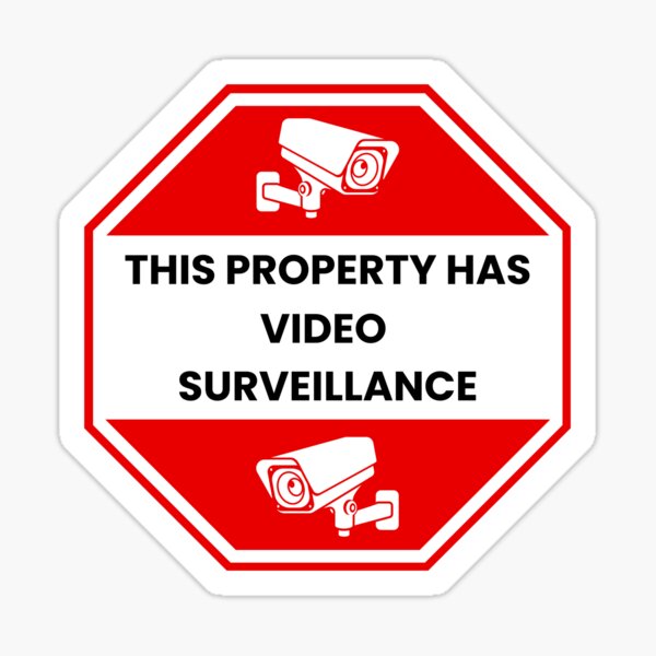 Item preview, Video Security CCTV Alarm Camera Surveillance Sign designed and sold by StudioBlack.